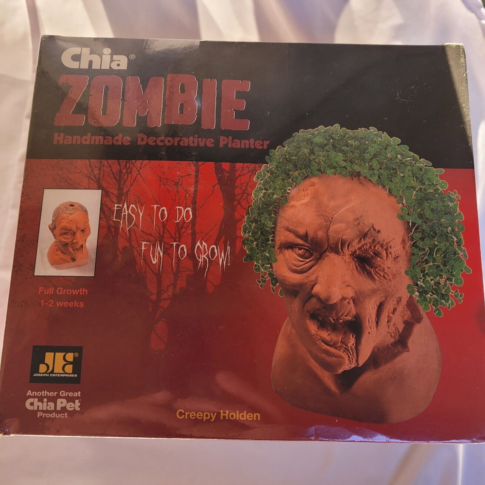 Chia Zombie Creepy Holden Handmade Decorative Planter NEW in Sealed Package