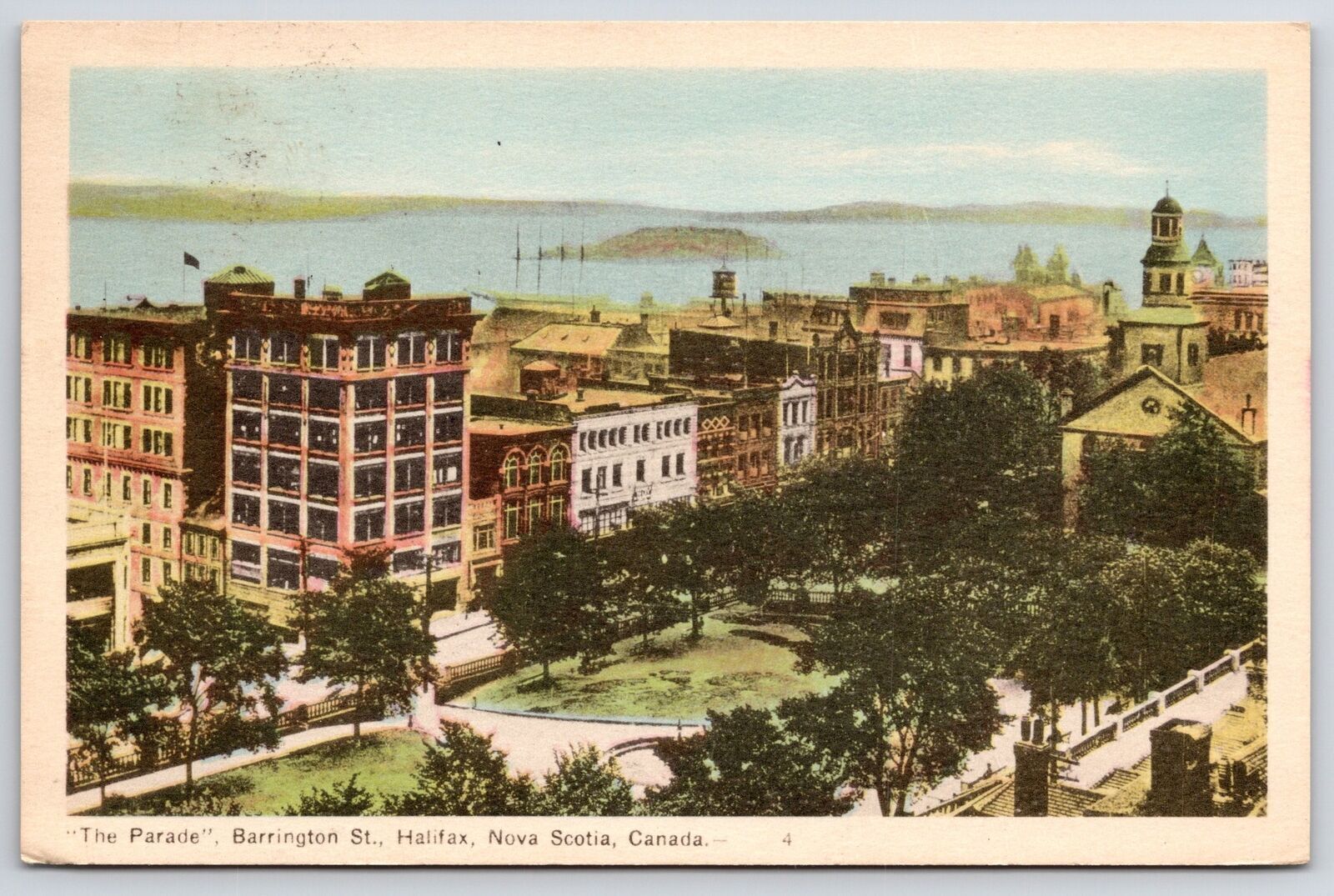 1920\'s The Parade Barrington St. Halifax Nova Scotia Canada Posted Postcard