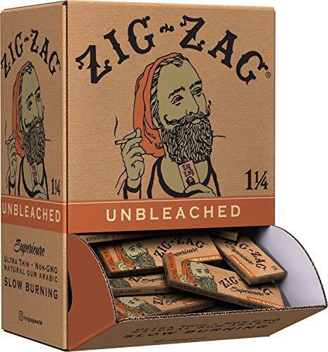 ZIG-ZAG Rolling Papers Unbleached 1 1/4 - 48 ct Display Box