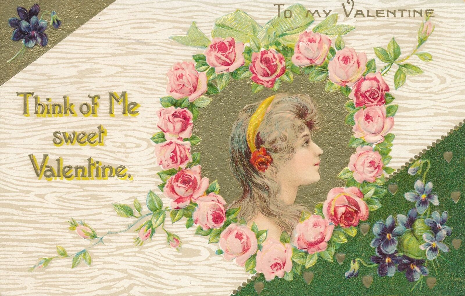 VALENTINE\'S DAY - Think of Me Sweet Valentine - 1909