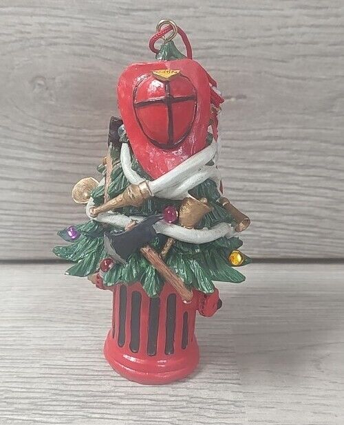 Kurt Adler Fireman Hydrant Christmas Tree Ornament Hose Helmet NPFD 4\