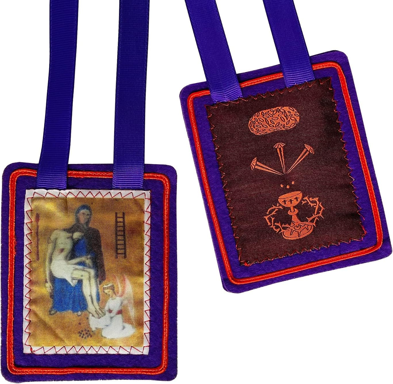 Scapulars Catholic,Purple Scapular of Benediction and Protection, Escapularios C