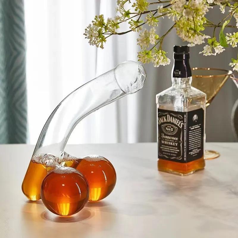 650ML Unique Funny Decanter Party Drinkware Whiskey Decanter Glass Barware Gadge