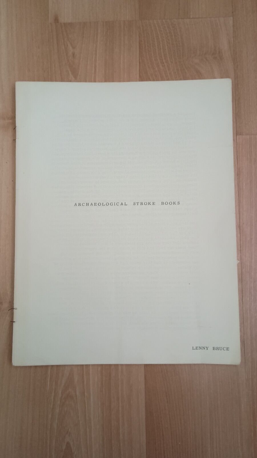 VINTAGE 1964 LENNY BRUCE SELF PUBLISHED ARCHAEOLOGICAL STROKE BOOKS*FUNNY       