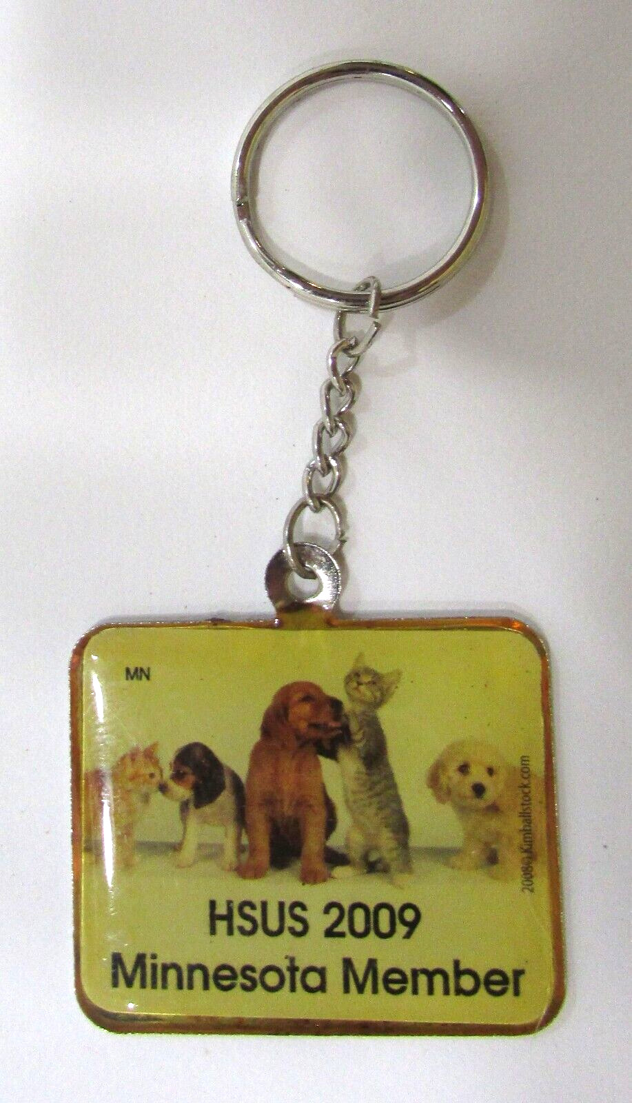Vintage 2009 HSUS Minnesota Member Humane Society U.S. Key Ring Fob Keychain