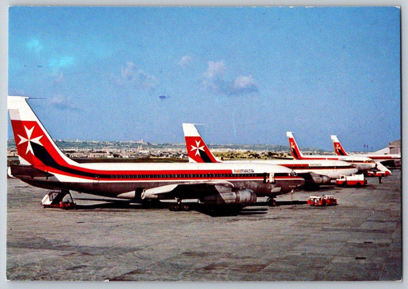 Air Malta Airlines at the Luqa Airport -  4x6 Postcard