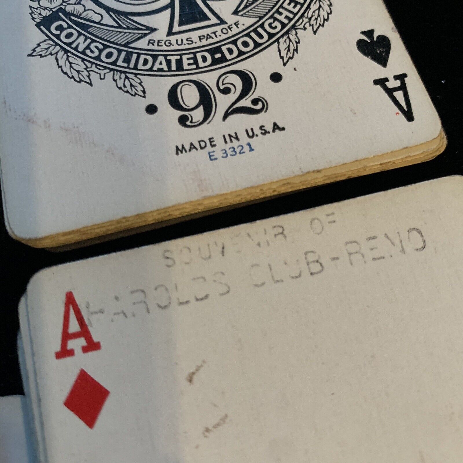 Bicycle Pinochle Playing Cards E3321 Stamped Souvenir Of Harolds Club Reno