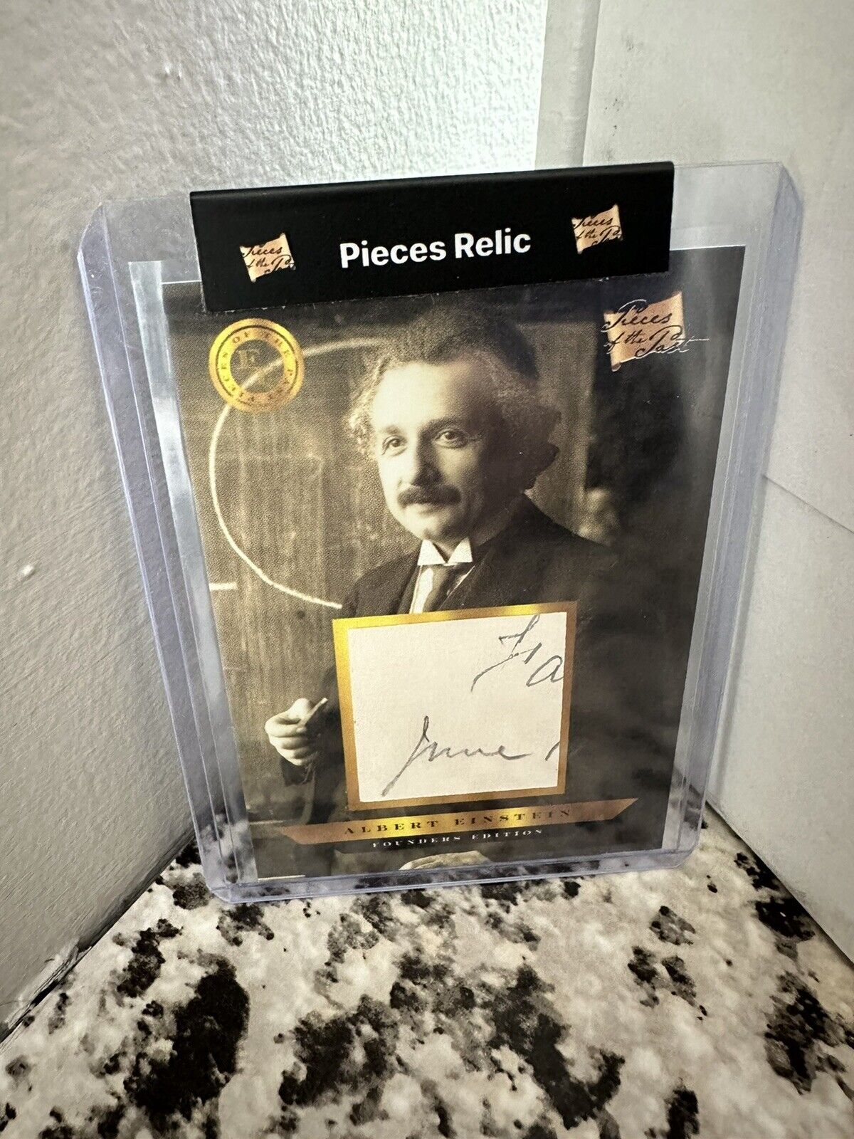 Albert Einstein 2023 Pieces of the Past Founders Edition Handwritten Relic #13