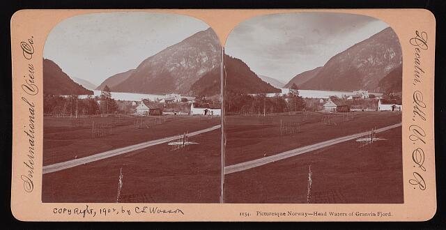 Norway Picturesque Norway - head waters of Granvin Fjord Old Historic Photo