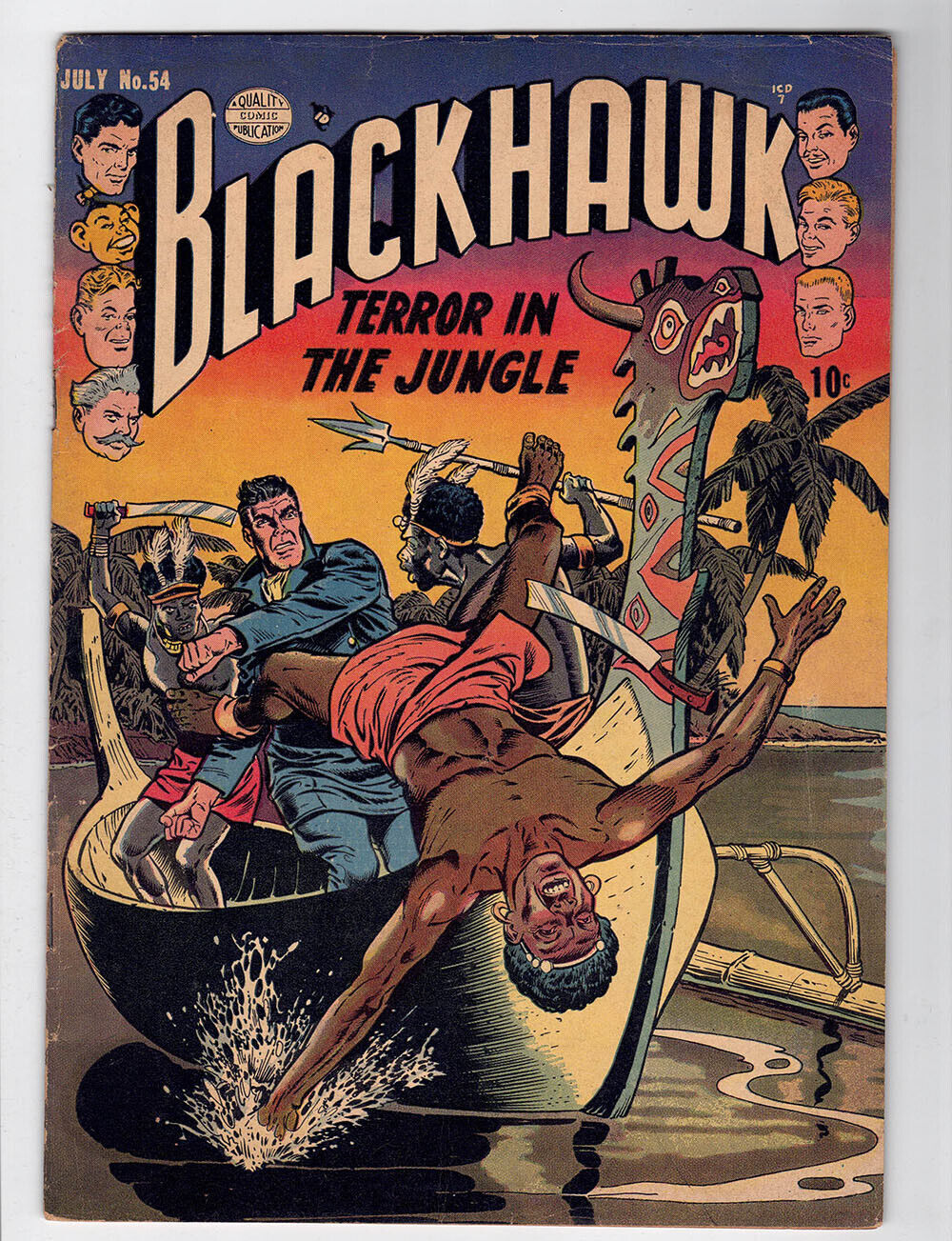 BLACKHAWK #54 4.5 1952 OFF-WHITE PAGES