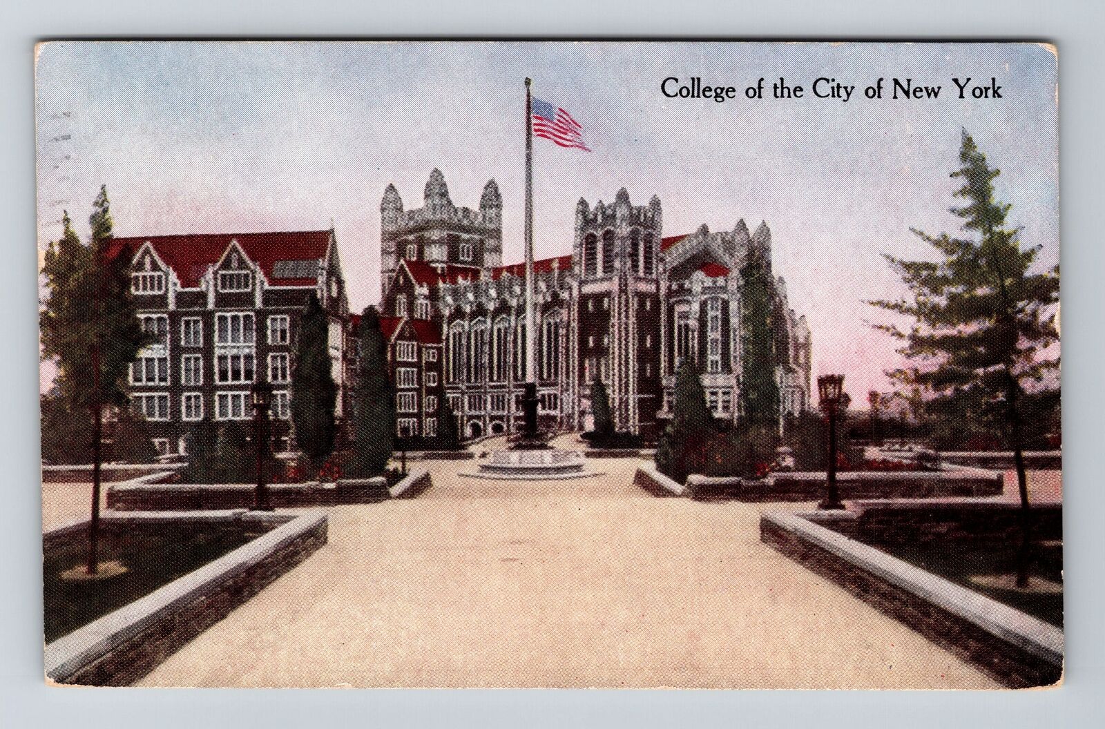 New York City NY, College Of The City, Vintage c1917 Postcard