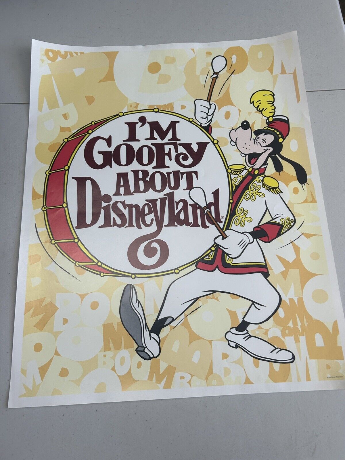 Disneyland Vintage I’m Goofy About Disneyland Poster-Late 1970’s  16x20