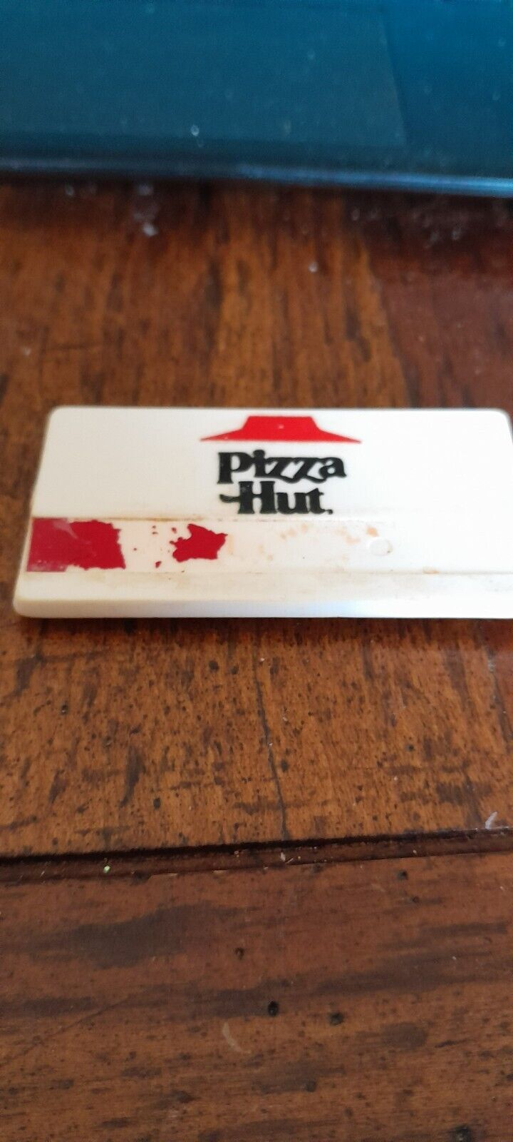 Vintage 80s Pizza Hut Plastic Employee Badge Name Tag