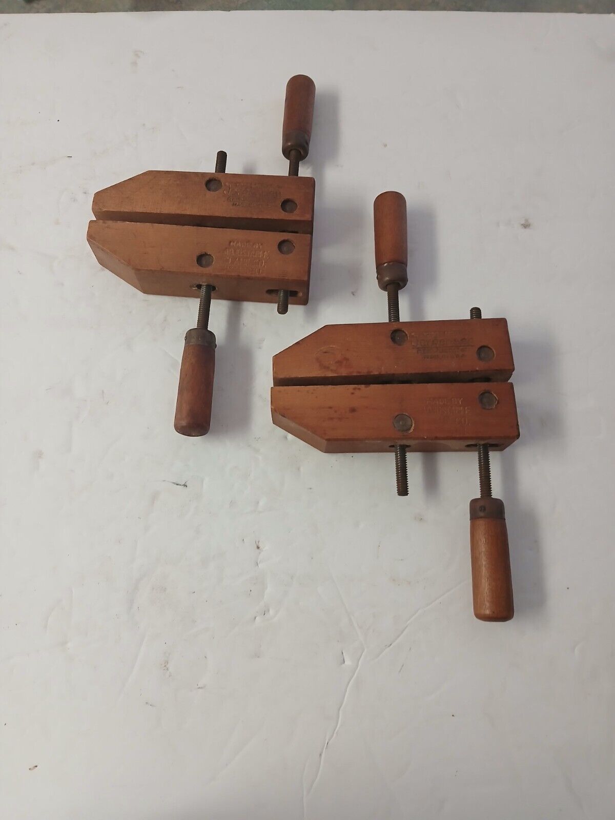Set Of 2 - 4” Jorgensen Adjustable Wood Screw Vise/Clamps, Size 4/0
