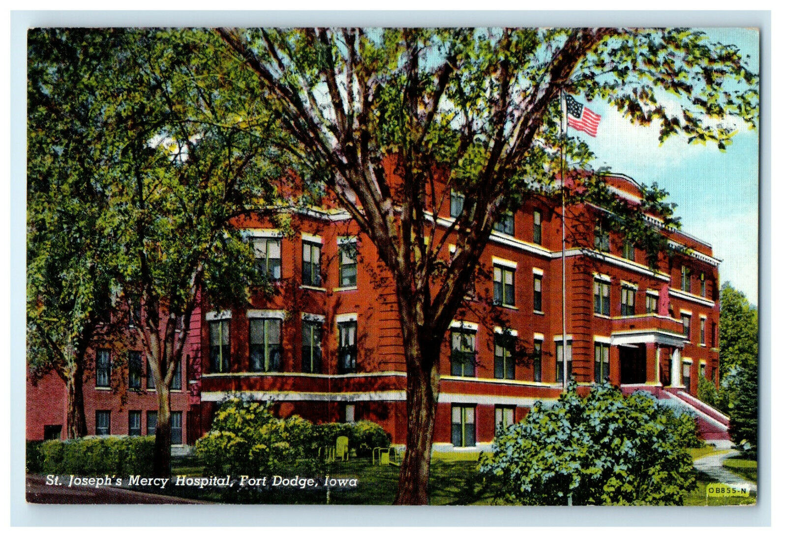 c1940s St. Joseph\'s Mercy Hospital Fort Dodge Iowa IA Unposted Vintage Postcard