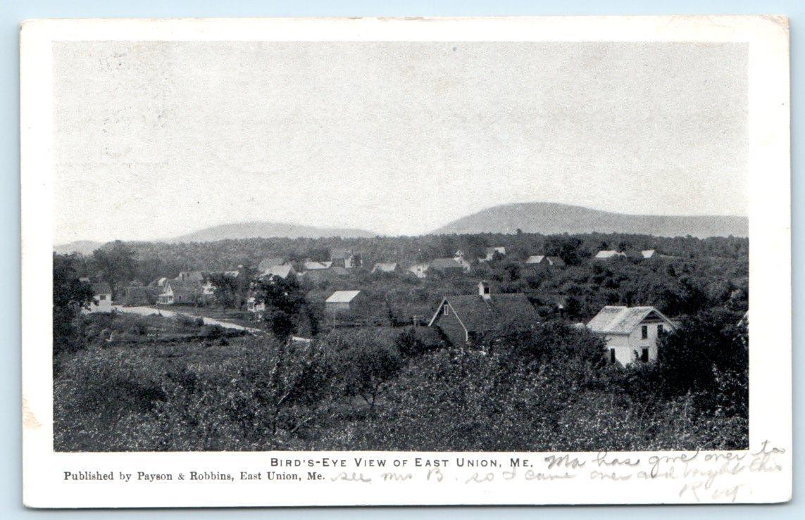 EAST UNION, Maine ME ~ BIRD\'S EYE VIEW 1908 Knox County UDB Postcard
