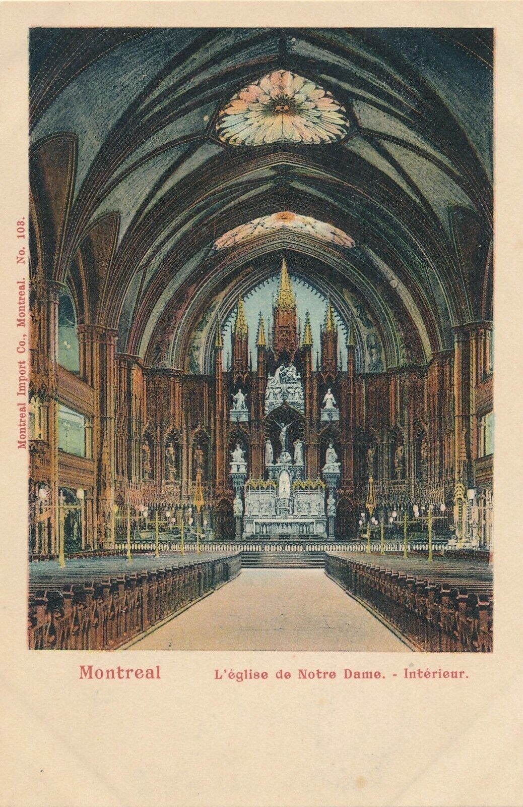 MONTREAL QC – L’Eglise de Notre Dame Interieur – udb (pre 1908)