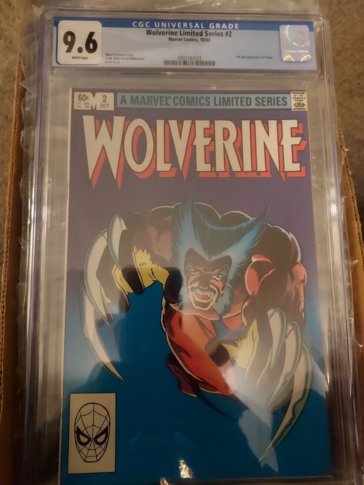 Wolverine Limited Series #2 CGC 9.6 White pages - F. Miller 1982 - 4371136020
