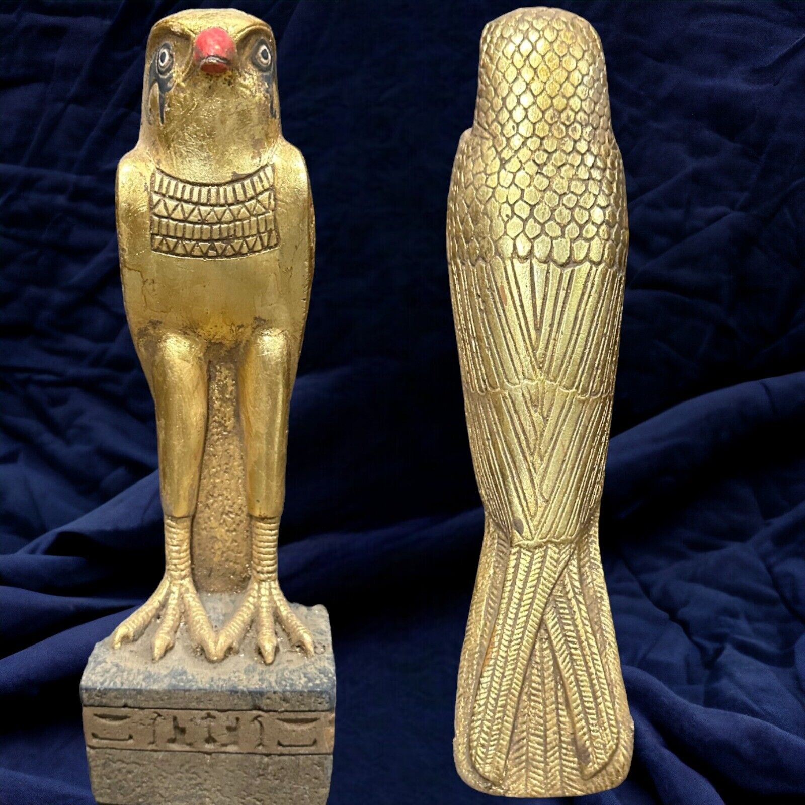 Exquisite Rare Ancient Egyptian Falcon God Horus Statue - Handcrafted Stone