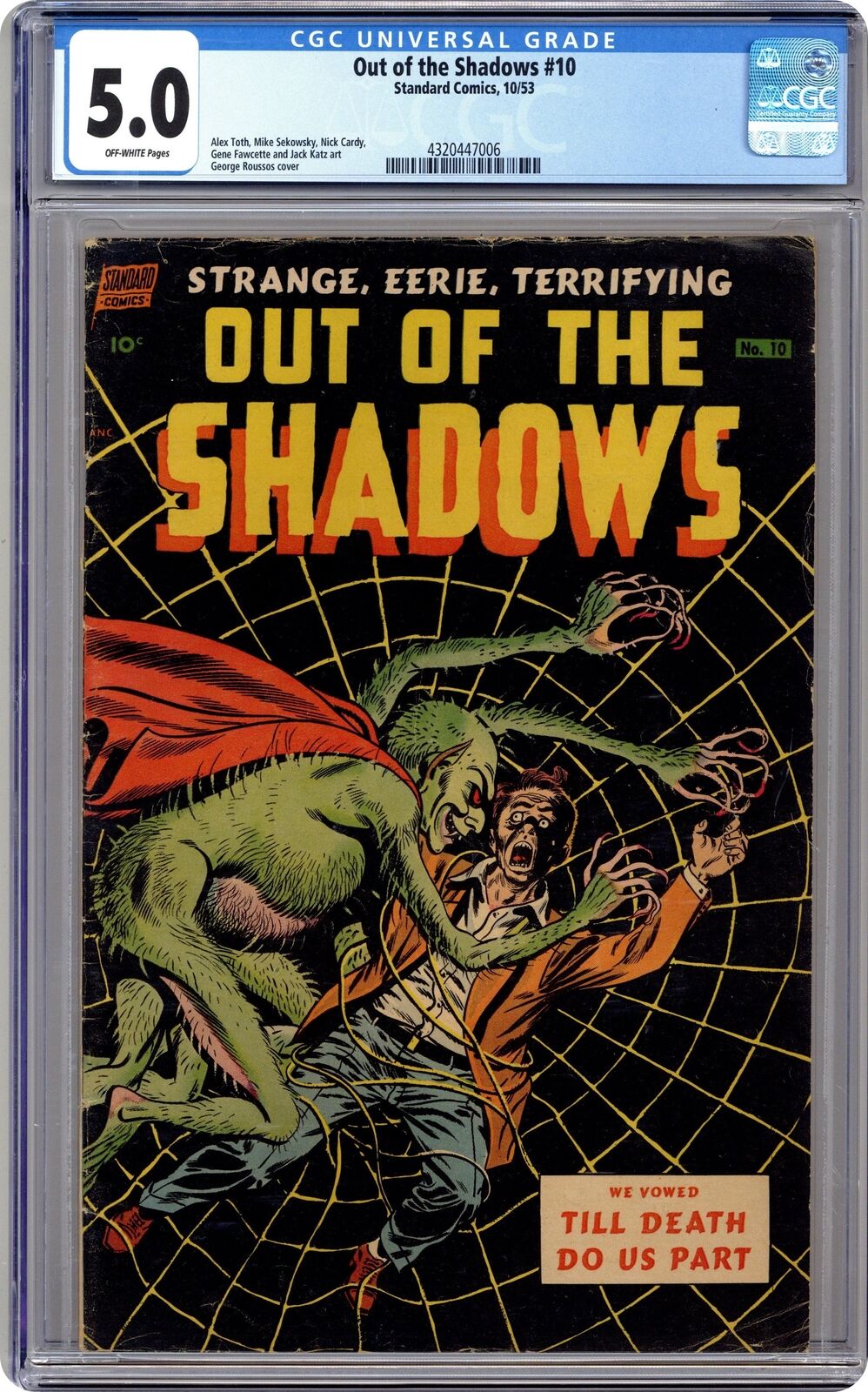 Out of the Shadows #10 CGC 5.0 1953 4320447006