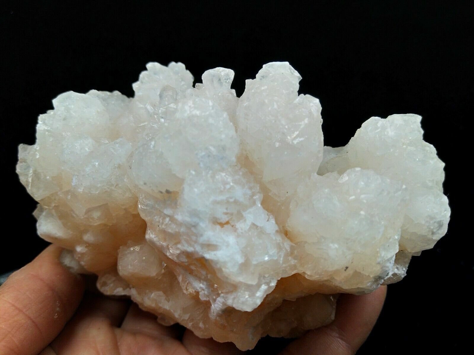 1.2 LB Natural White/Yellow Calcite Crystal Cluster Mineral Specimen
