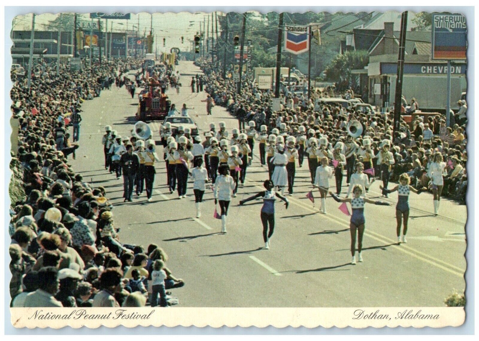 1984 National Peanut Festival Music Parade Road Dothan Alabama Vintage Postcard
