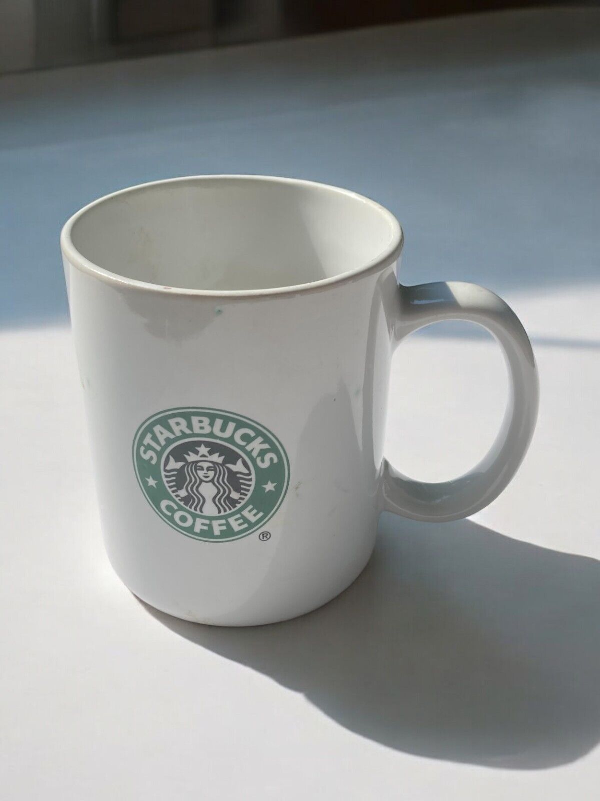 Starbucks Mug 2008 White Mug Cup Siren Mermaid Logo 11.5 oz Coffee Java Cocoa