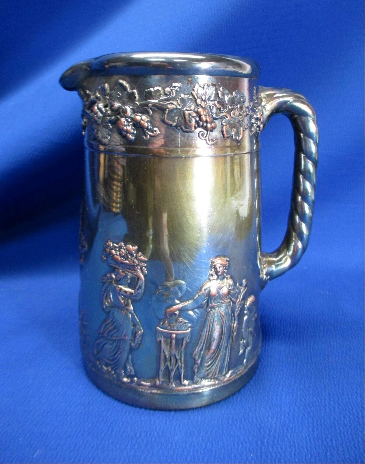 RARE UNUSUAL WEDGWOOD METAL FINISH CLASSICAL FIGURES PITCHER