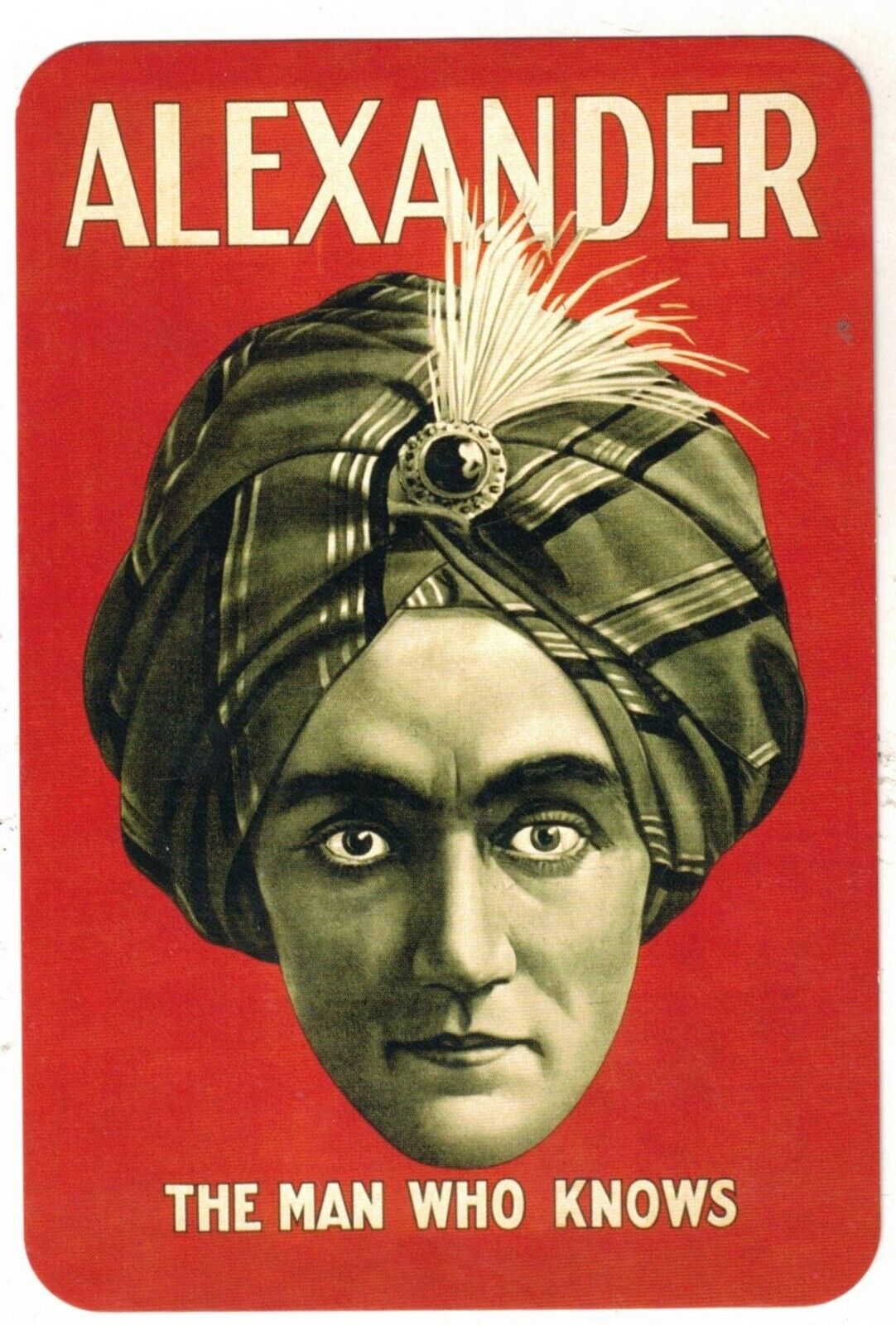 ALEXANDER-THE MAN WHO KNOWS-POSTCARD-NEW