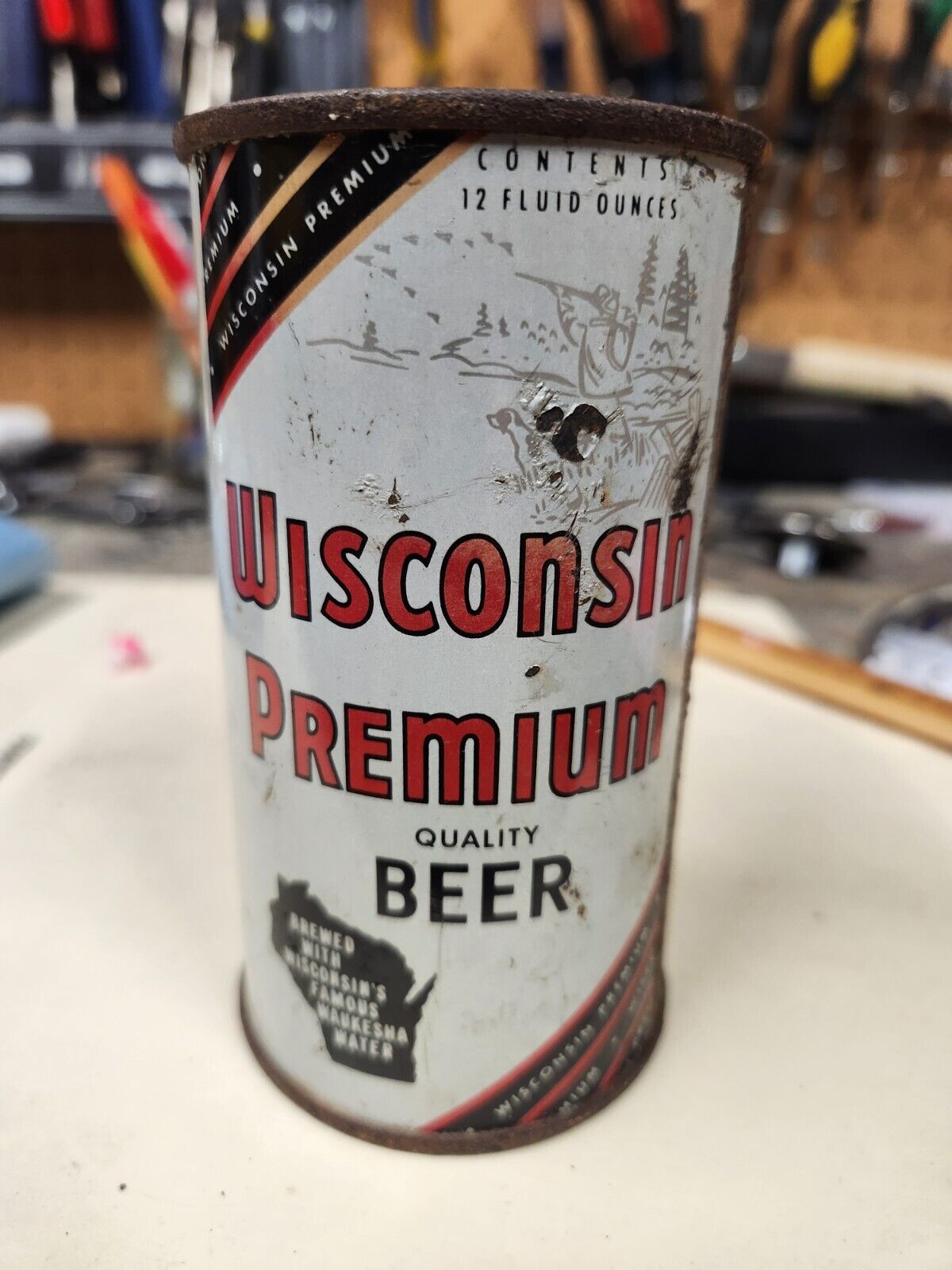 Wisconsin Premium Quality Beer, USBC 146-26, Enamel Waukesha Wisconsin Famous