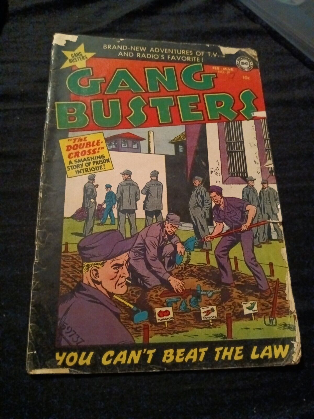 *GANG BUSTERS #38*1954 DC*GOLDEN AGE*BILL ELY*PRISON*CRIMES comics precode radio