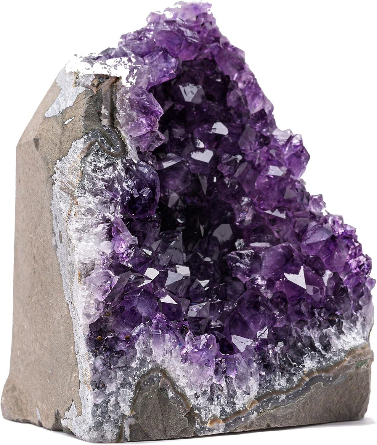 Natural Amethyst (2 lb to 3 lb) Crystal Clusters Stone from Uruguay Raw Geode