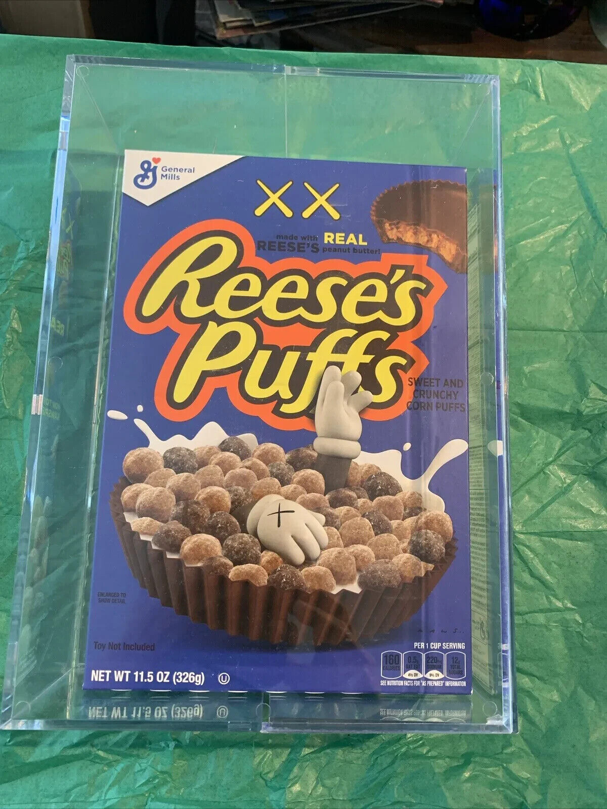 KAWS x Reese’s Puffs Blue Box Limited Edition Cereal SEALED with Case, IN HAND