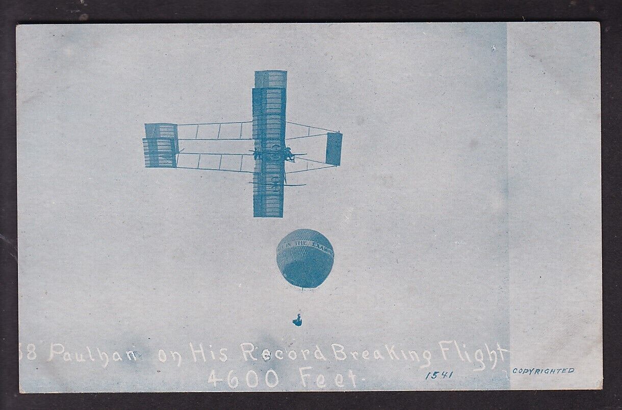 Louis Paulhan making his record flight, flying at 4,600 (PLEASE READ)