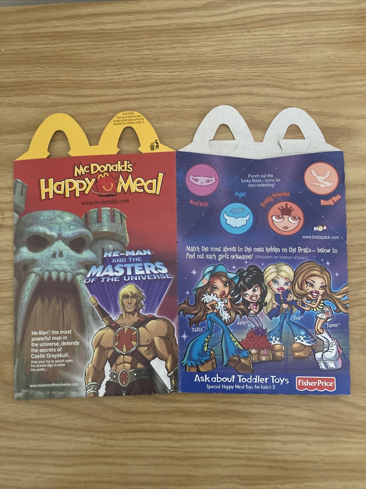Vintage Masters of the Universe McDonald\'s Happy Meal Box MOTU He-Man Bratz RARE