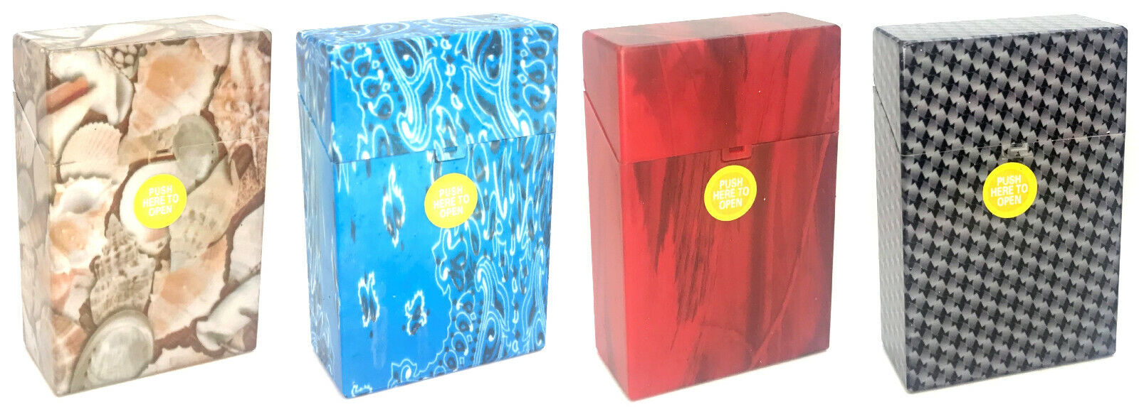 Eclipse Hard Plastic Crushproof Cigarette Case, 4ct, Kings, Asst Styles, 3116M2