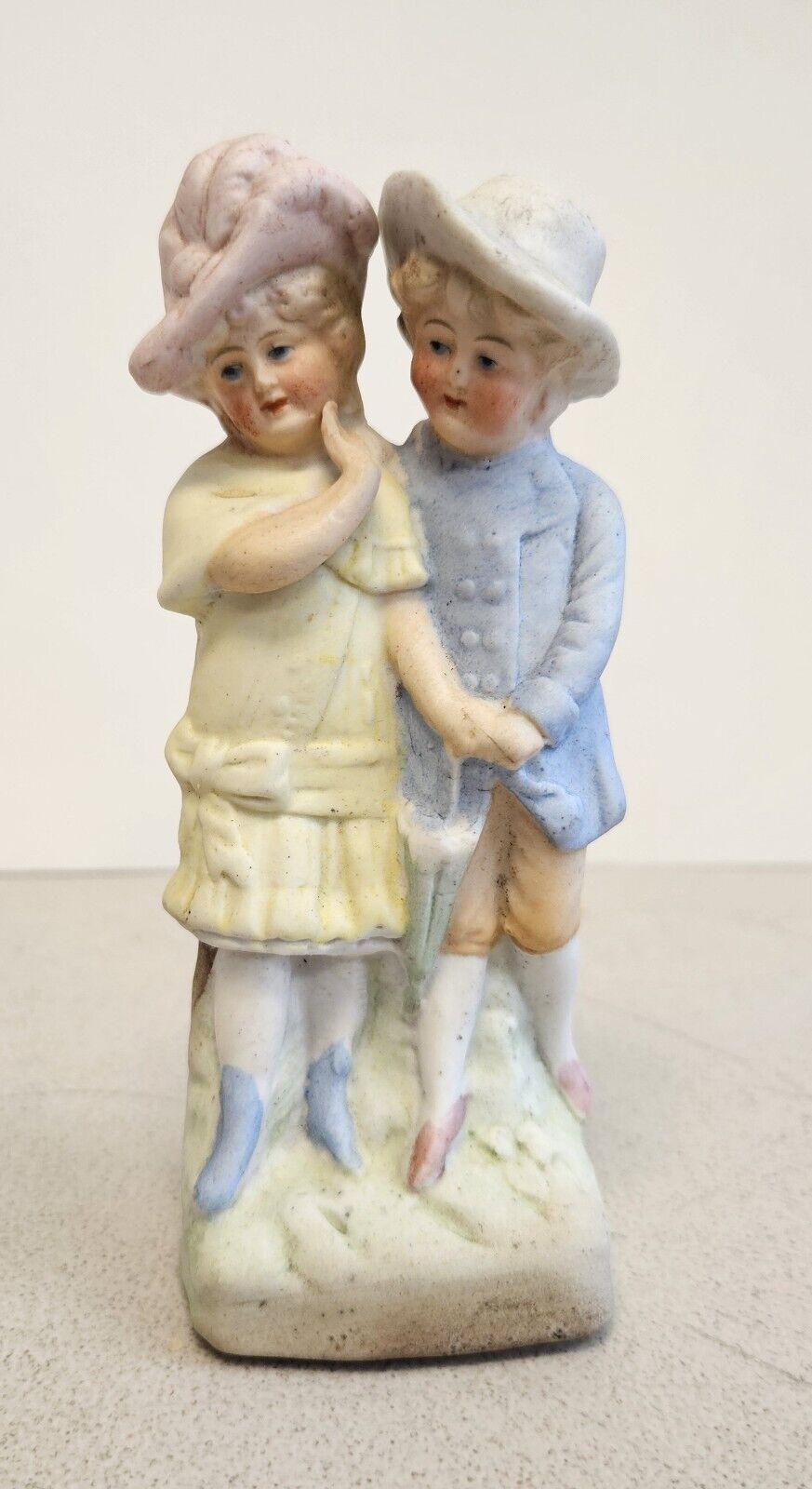Antique Victorian Era BOY & GIRL Lovers Figurine Statue GERMANY - DAMAGED