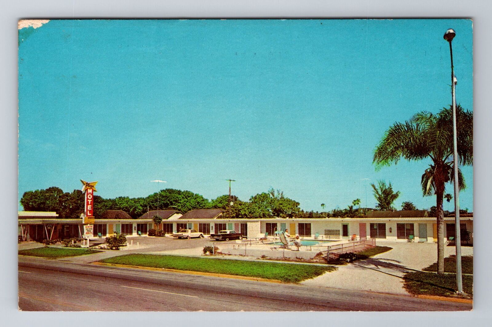 Clewiston FL-Florida, Plaza Motel, Advertising, Vintage Souvenir Postcard