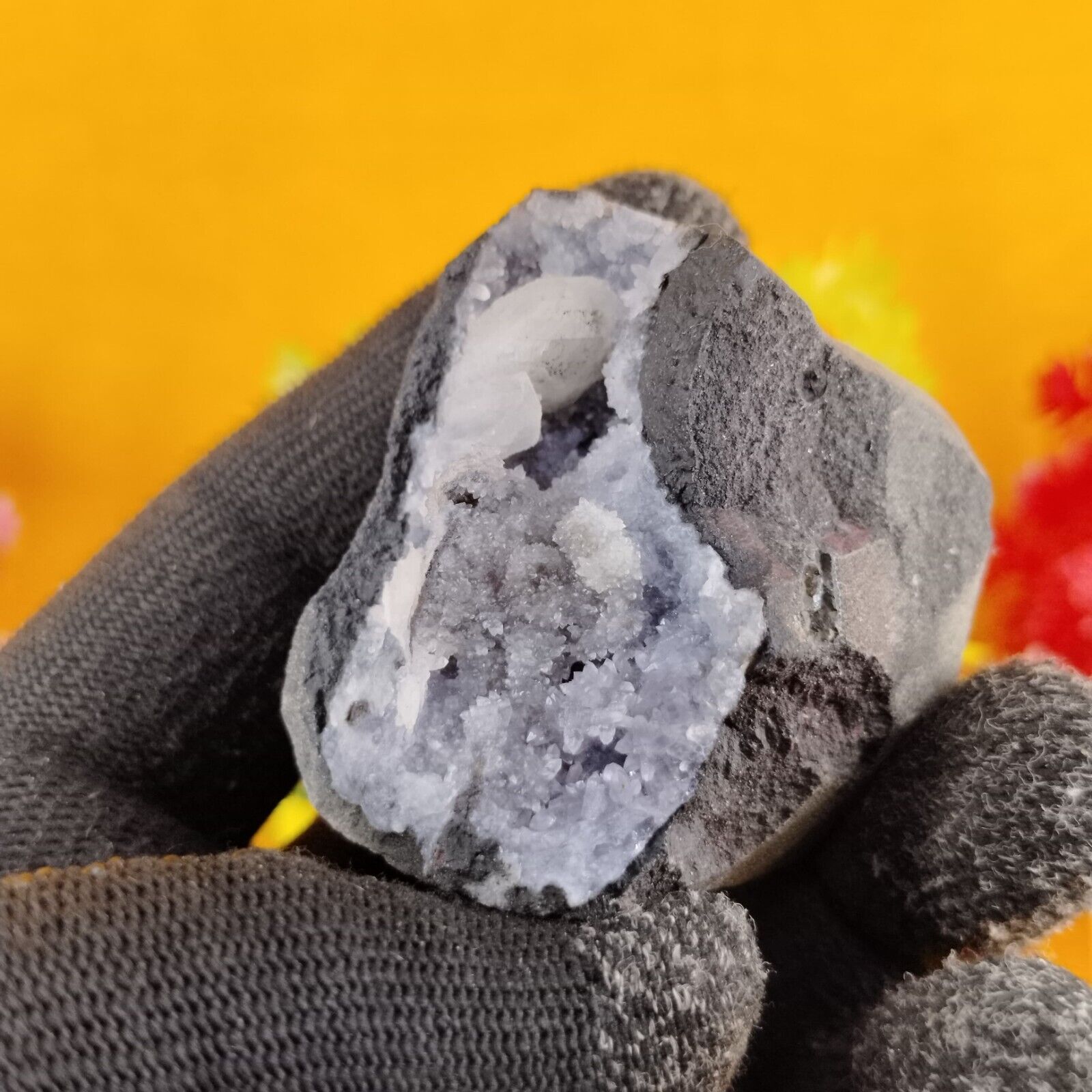 96g Natural Healing Energy Geode Quality Rainbow quartz Crystal Cluster Amethyst