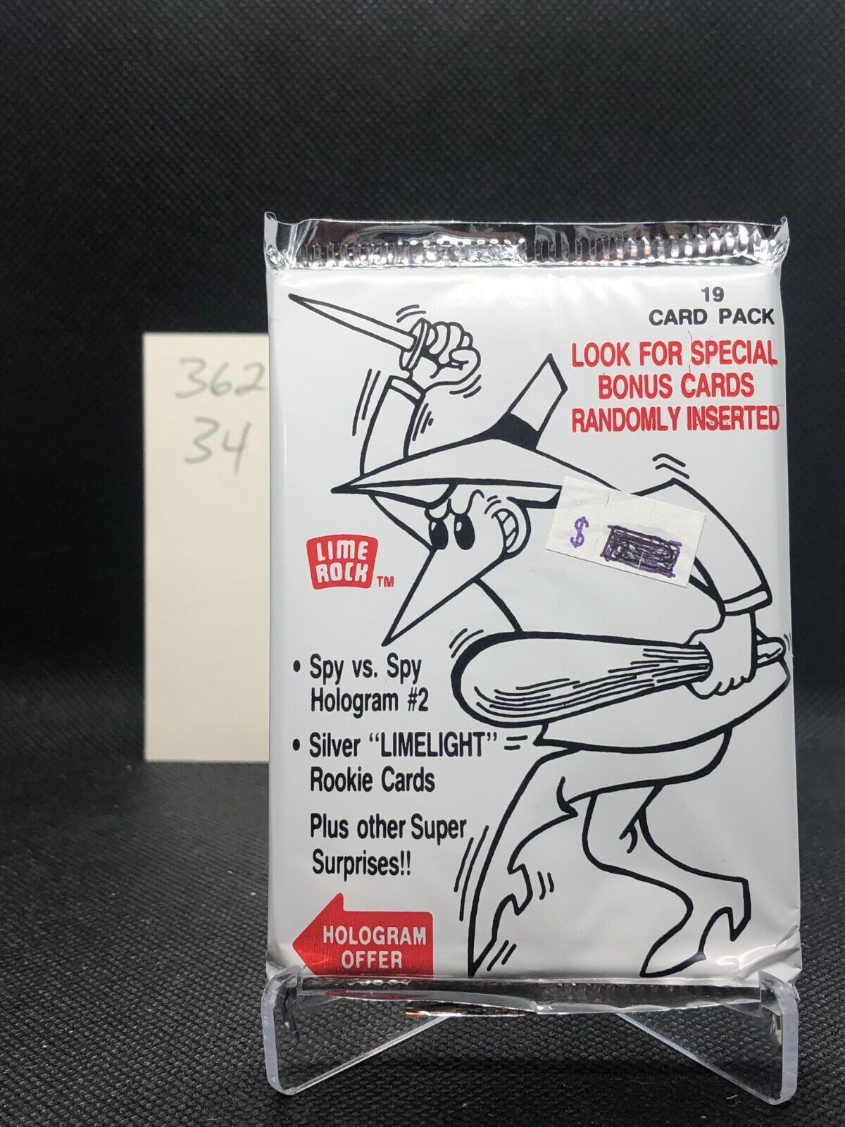 Sealed Card JUMBO Pack (1) 1993 Lime Rock Mad Magazine Spy vs Spy Trading Cards