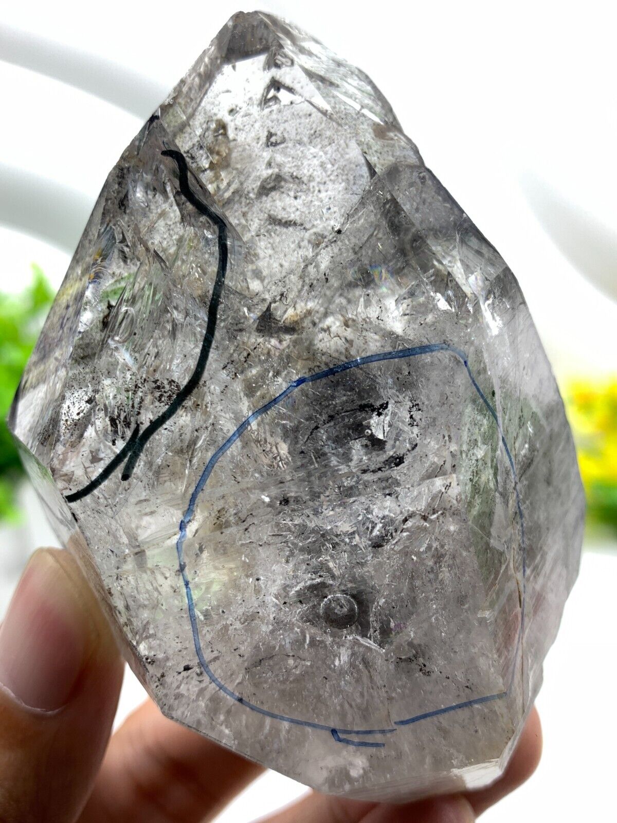 Excellent Herkimer Diamond Crystals Enhydro &Two Big moving water droplets 225g