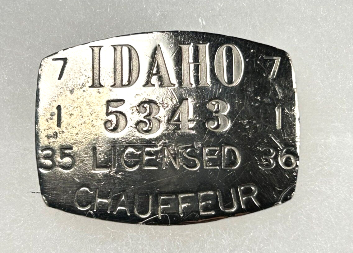 1935 IDAHO Chauffeur Badge #5343