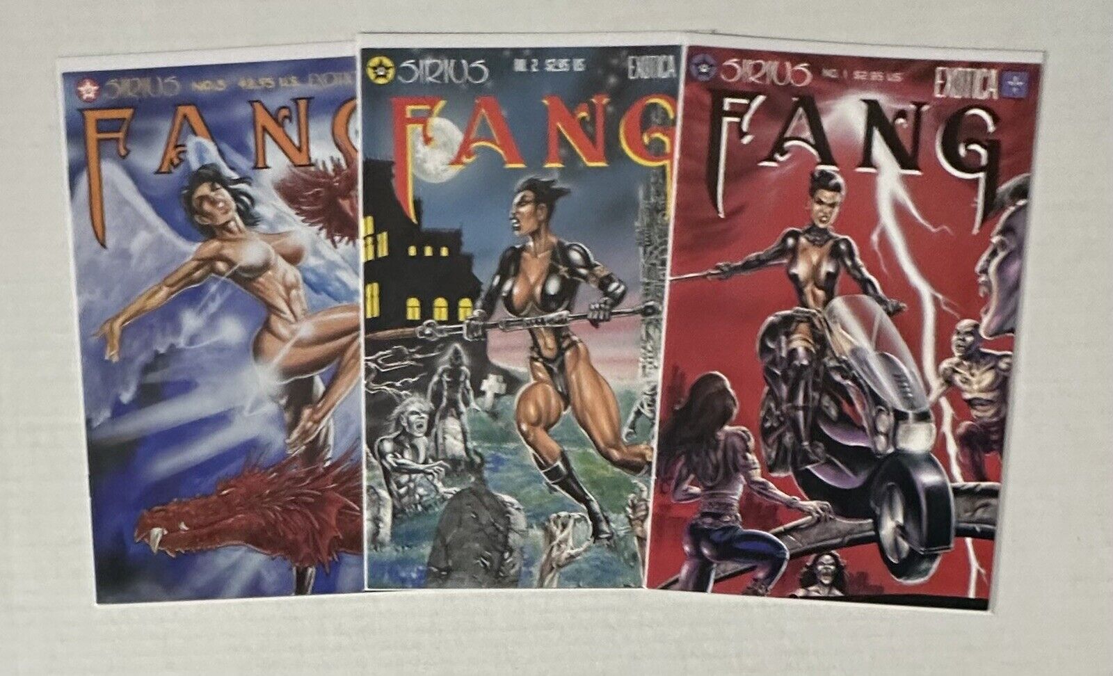 Sirius Comics: Fang Vol. 1 (1995) #1-3 Complete Set
