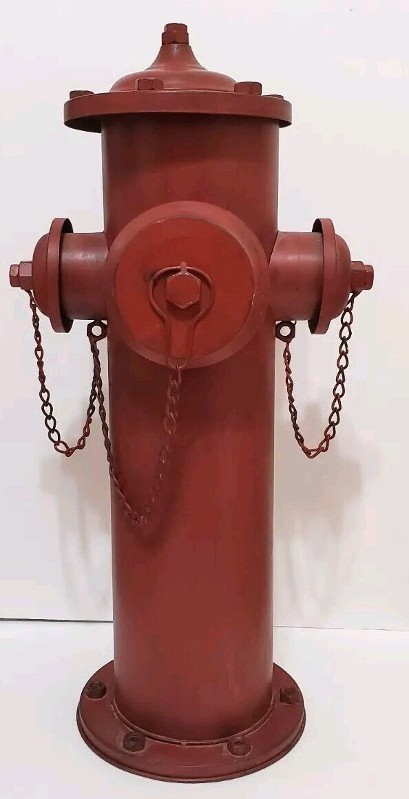  Metal Fire Hydrant Statue Large Firefighter Indoor Outdoor Decoration