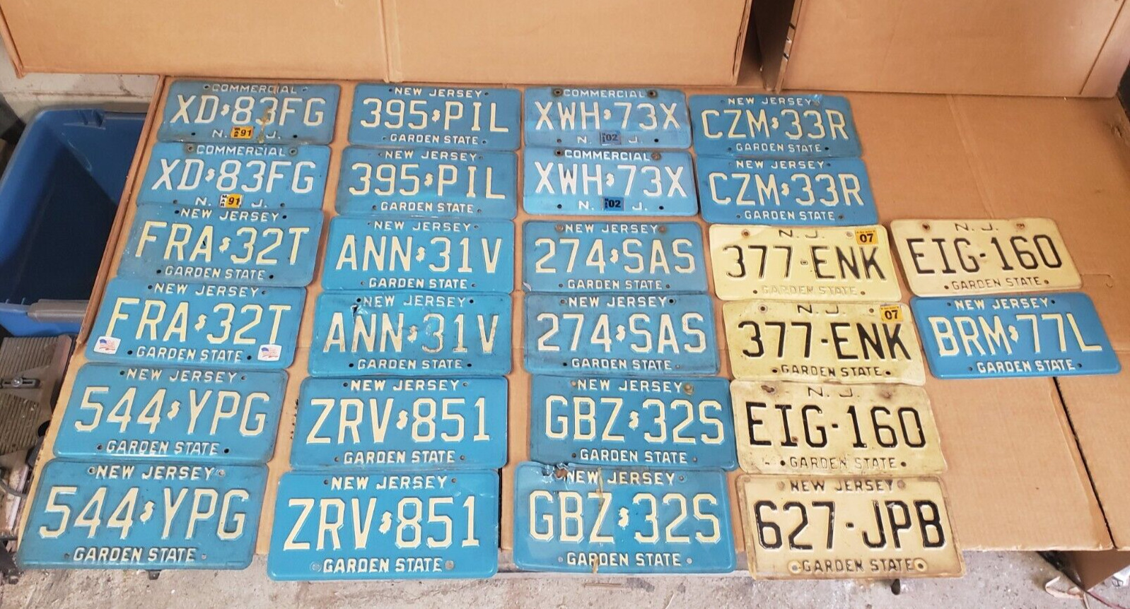 Lot of 26 Vintage New Jersey License Plates Commercial