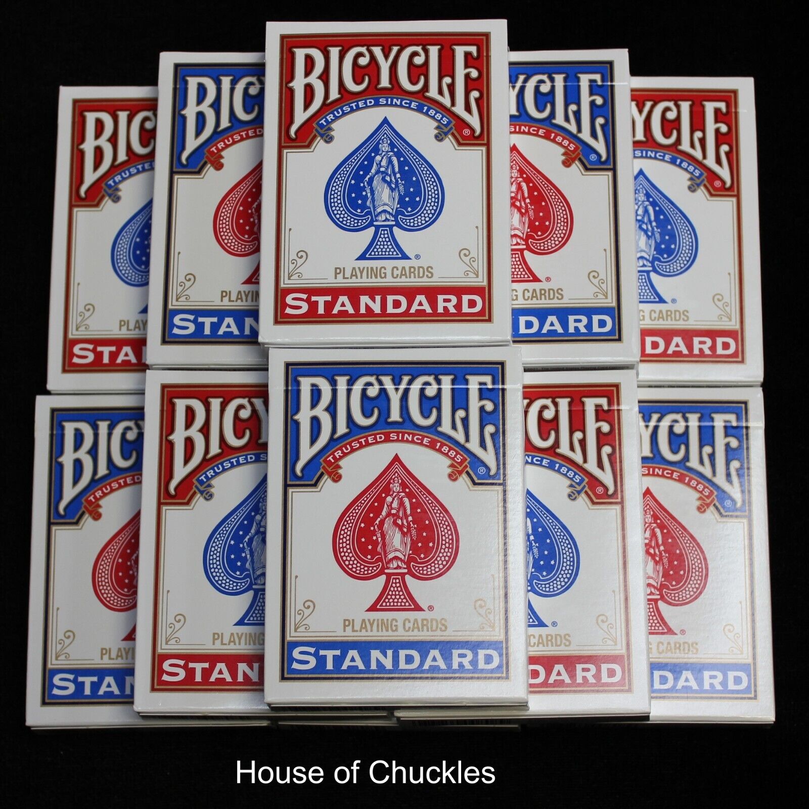 12 - Invisible Decks - Red n Blue Bicycle Back - Magic Playing Card Trick