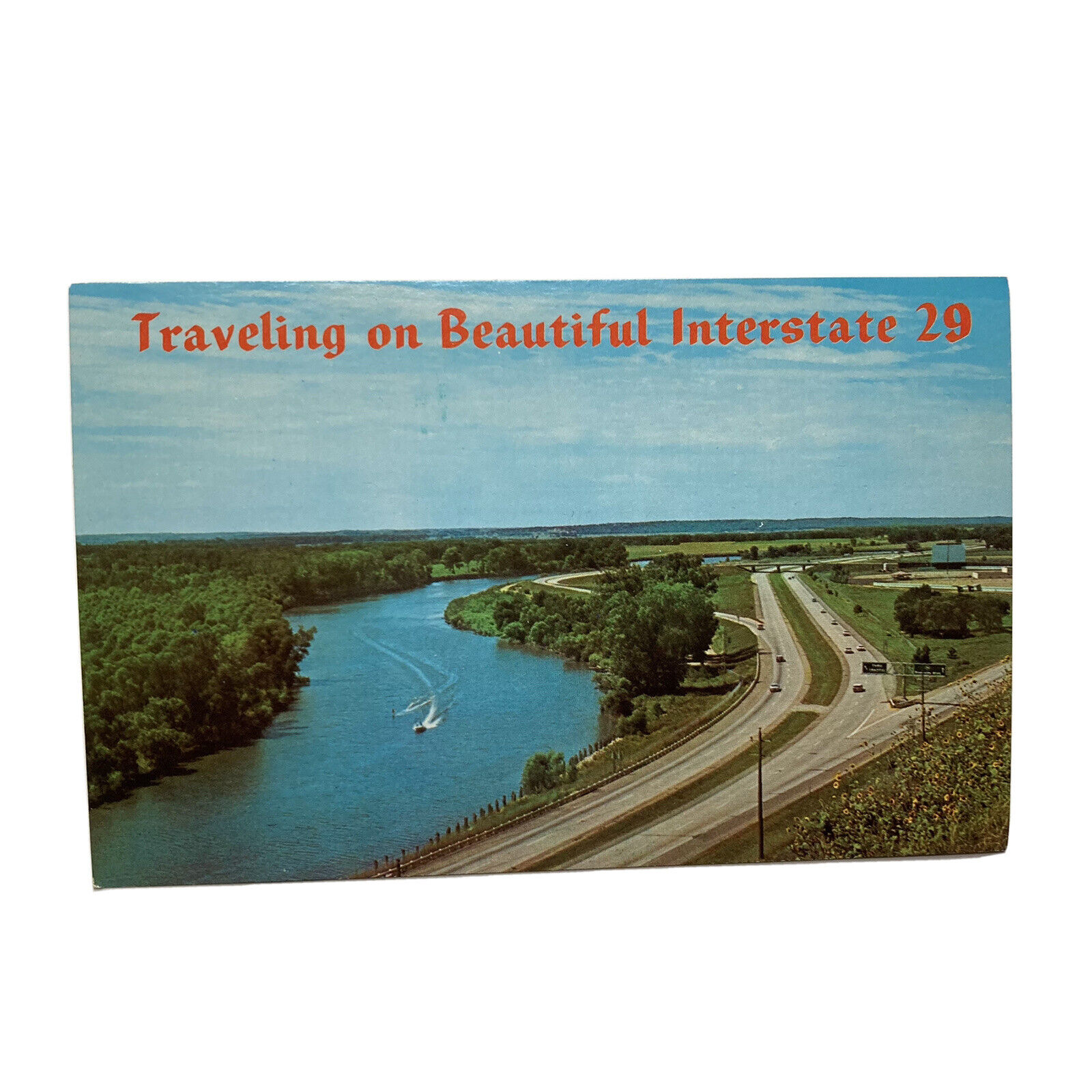 Traveling Interstate 29 Follows Original Lewis & Clark Trail Postcard