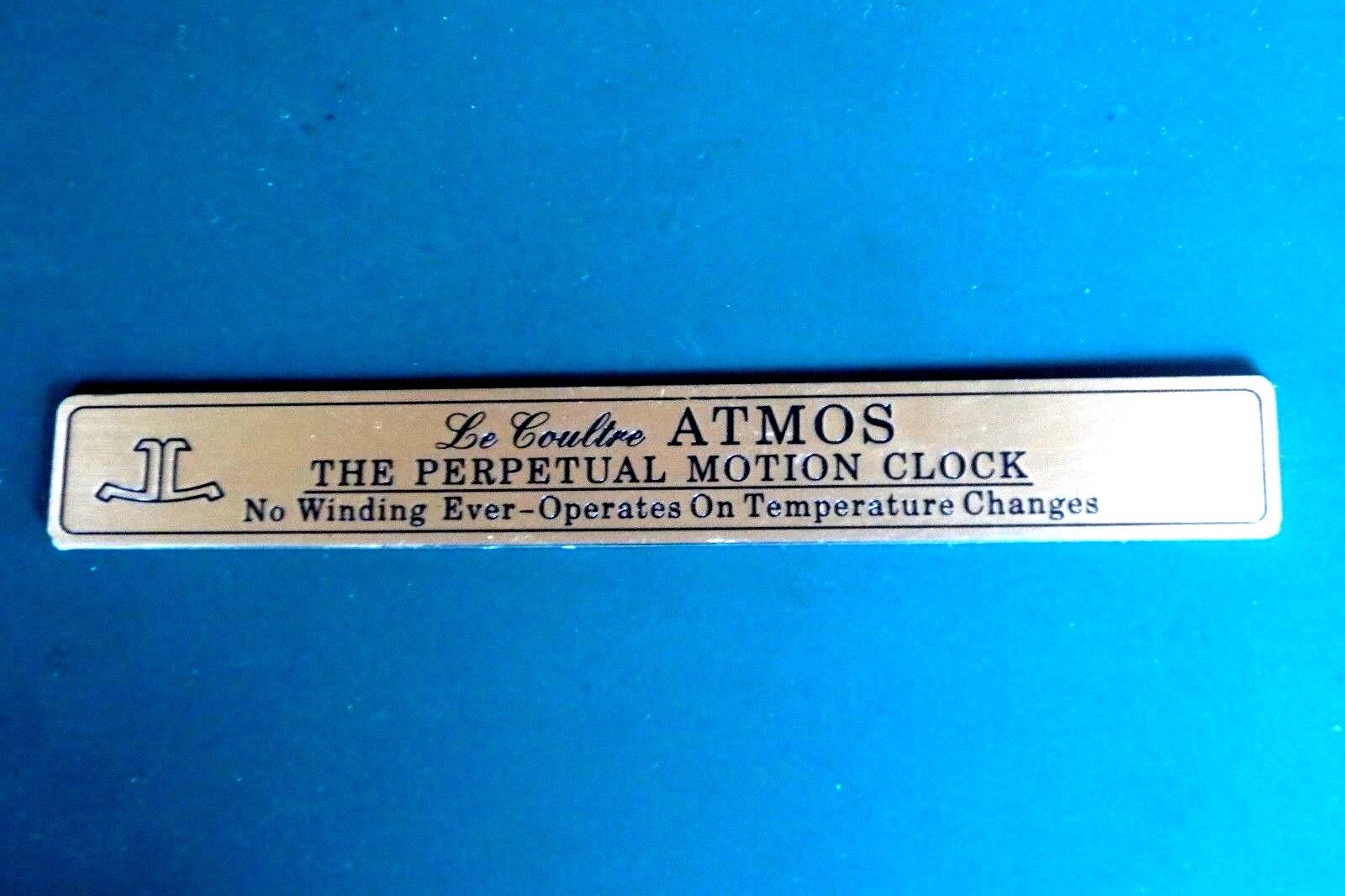 JAEGER LE COULTRE ATMOS PERPETUAL MOTION CUSTOM PLAQUE CLASSIC DESIGN FOR ATMOS