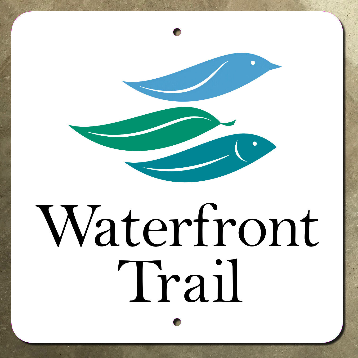 Ontario Waterfront Trail route marker cycling Toronto Hamilton Windsor 12x12