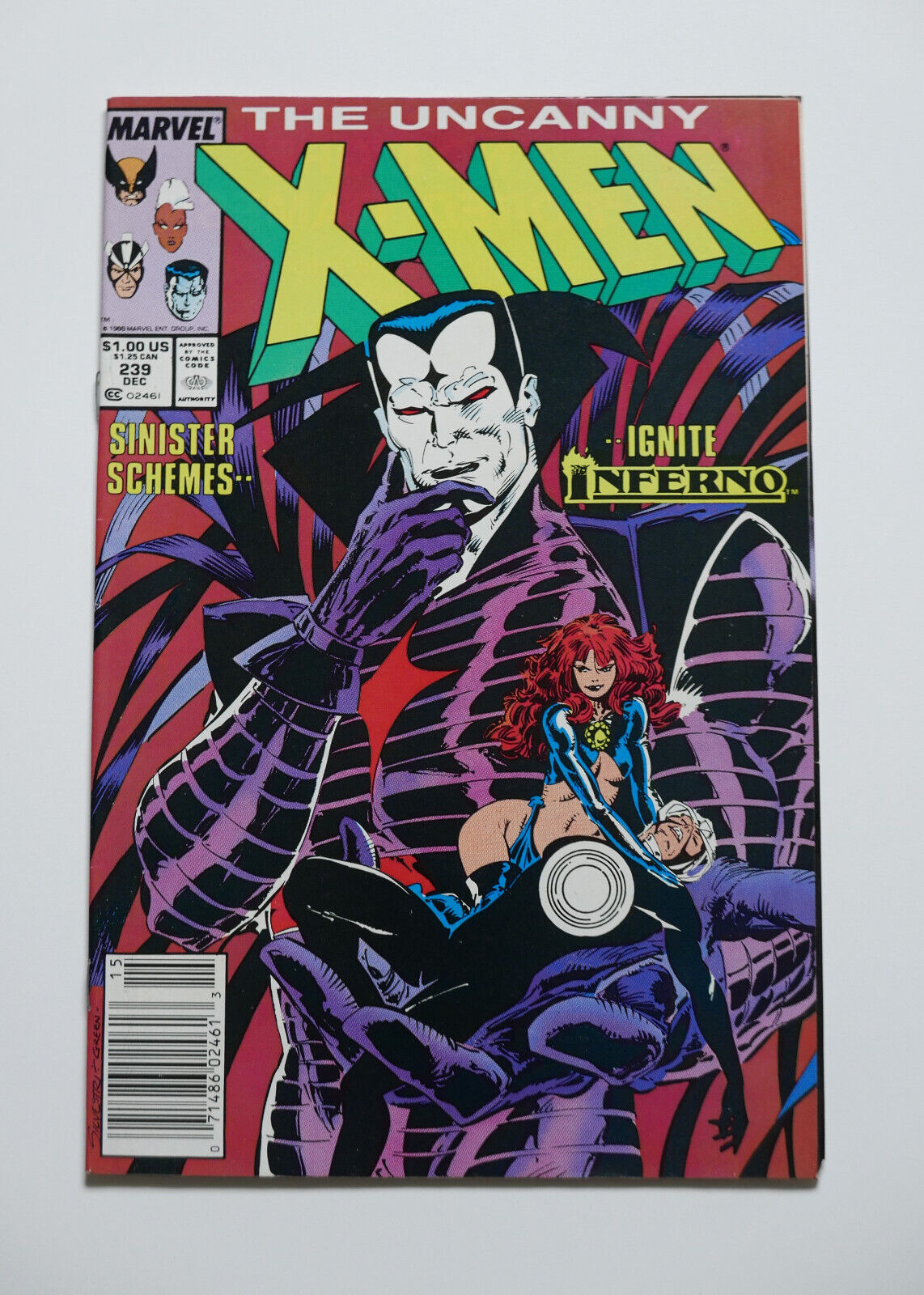 The Uncanny X-Men #239 Marvel 1988 KEY 1st Cover Mr. Sinister Goblin Queen